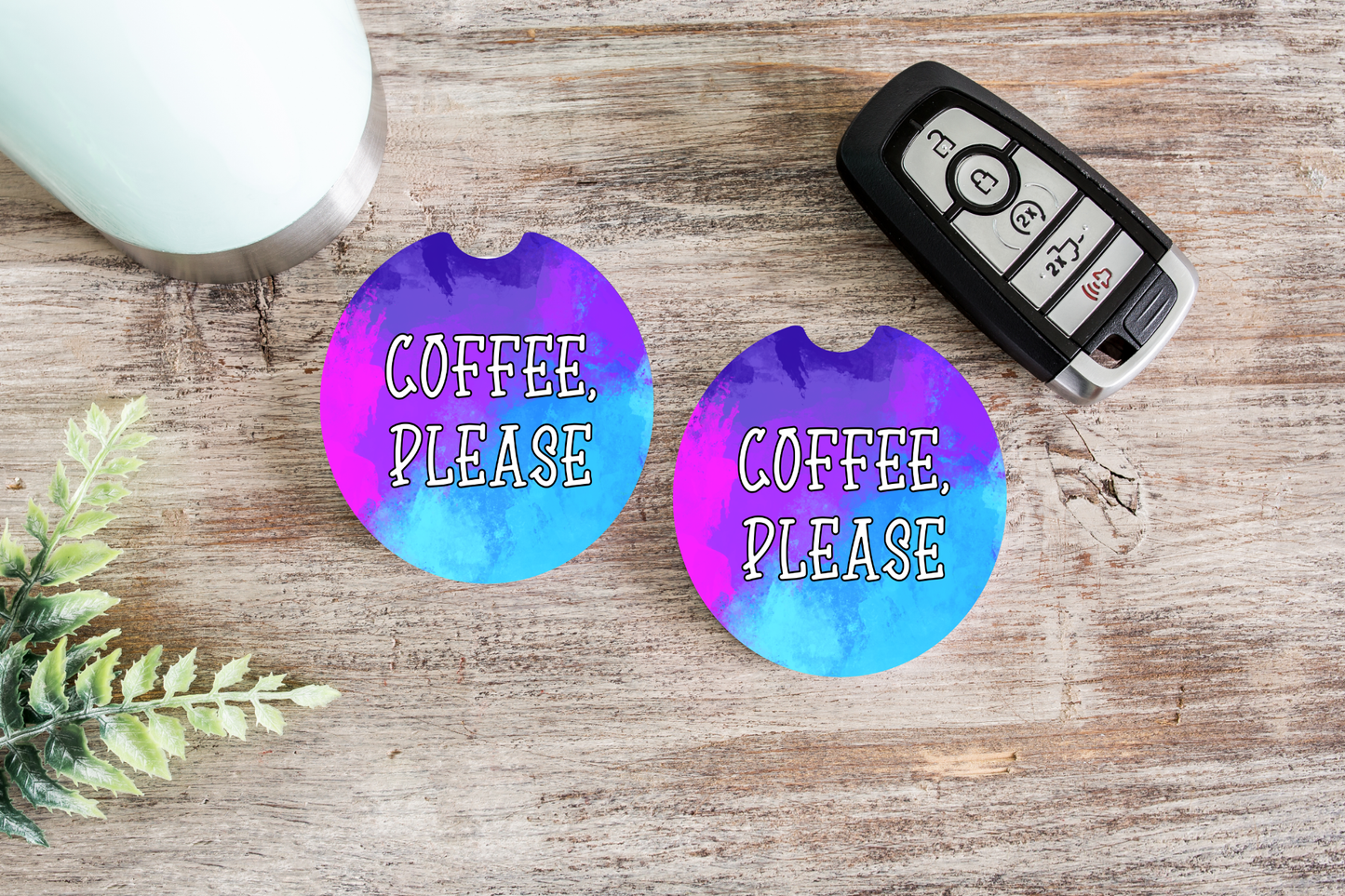 Coffee Please Car Coasters
