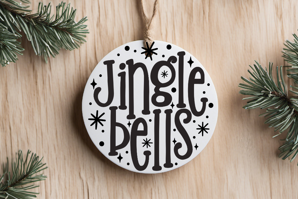 Traditional Christmas Sayings- Black & White Ornaments