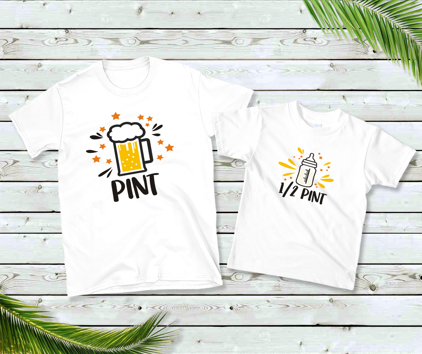 Daddy & Me Pint/Half Pint Beer T-Shirt Set