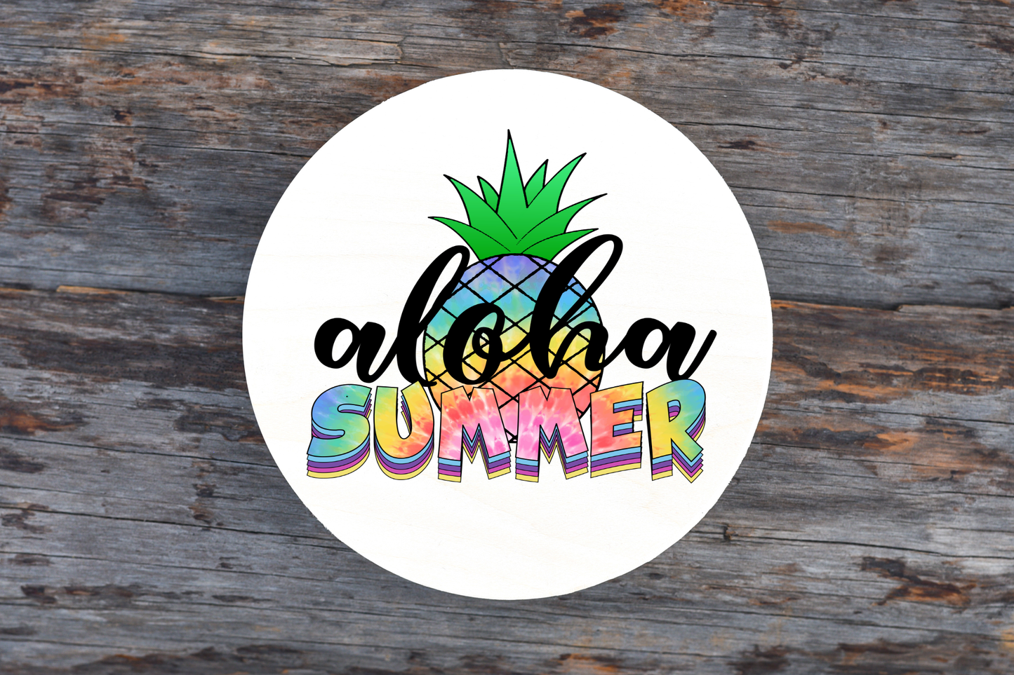 Aloha Summer Round Sign