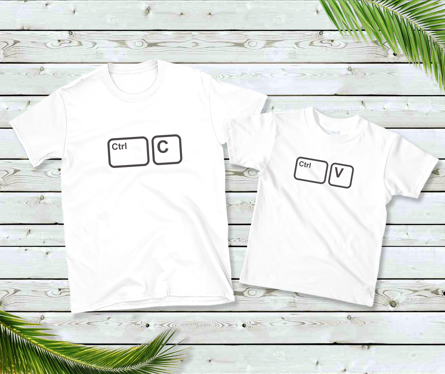 Daddy & Me Ctrl C & Ctrl V T-Shirt Set
