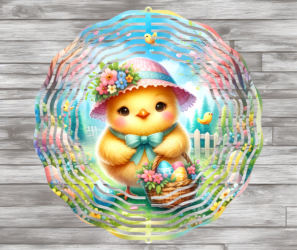 Easter Chick Spring Wind Spinner