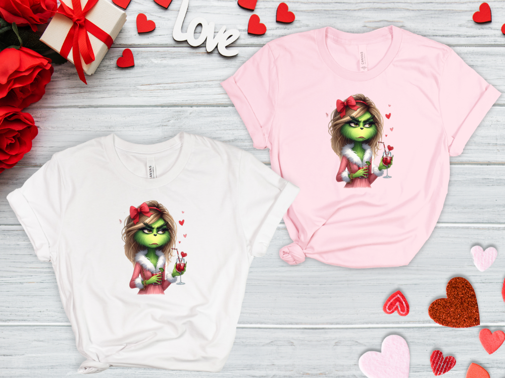 Valentine Green Girl with Wine Shirt
