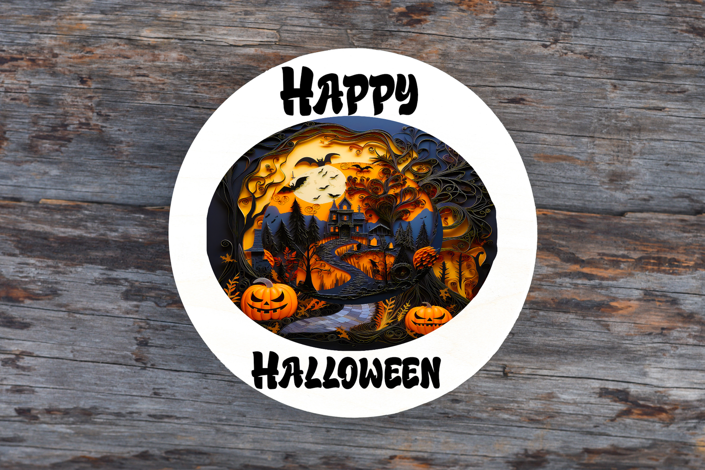 Halloween Round Sign