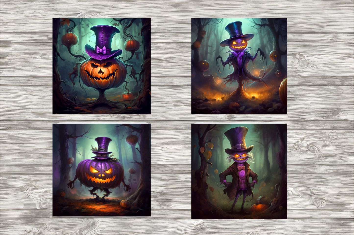 Halloween Monsters In A Hat Coasters