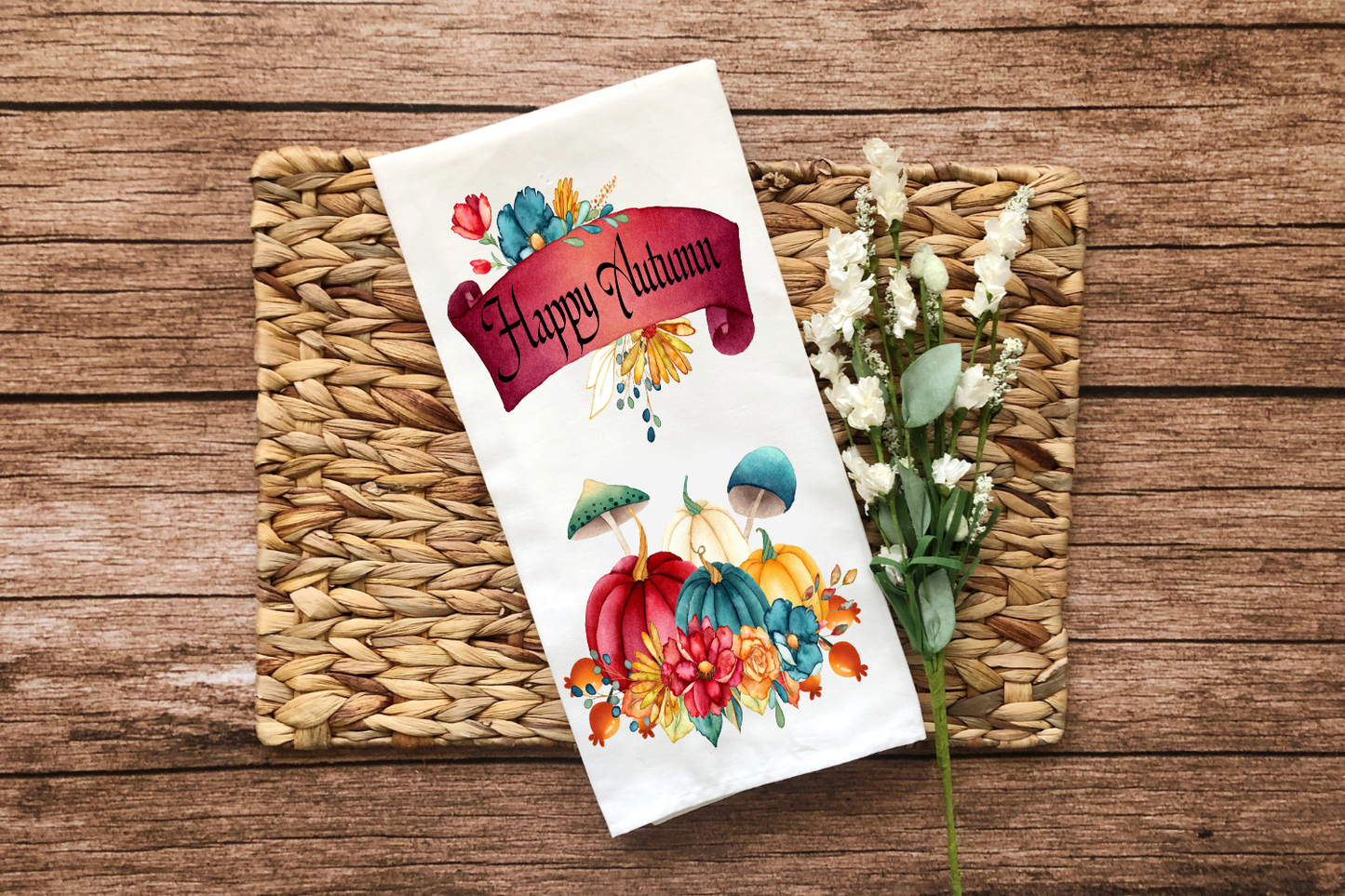 Happy Autumn Kitchen Towels