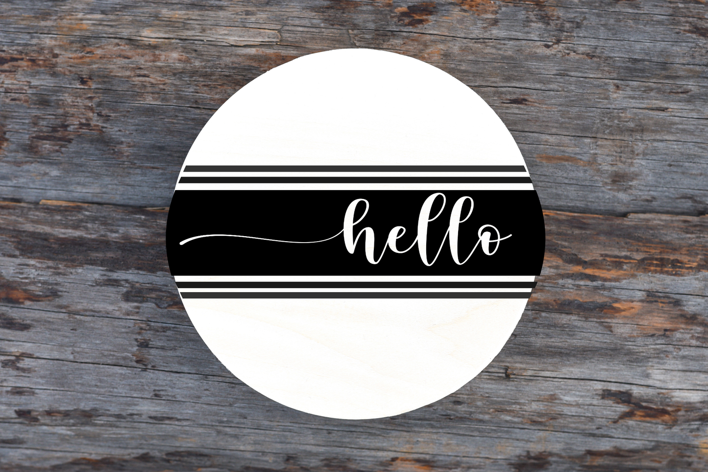 Hello Round Sign