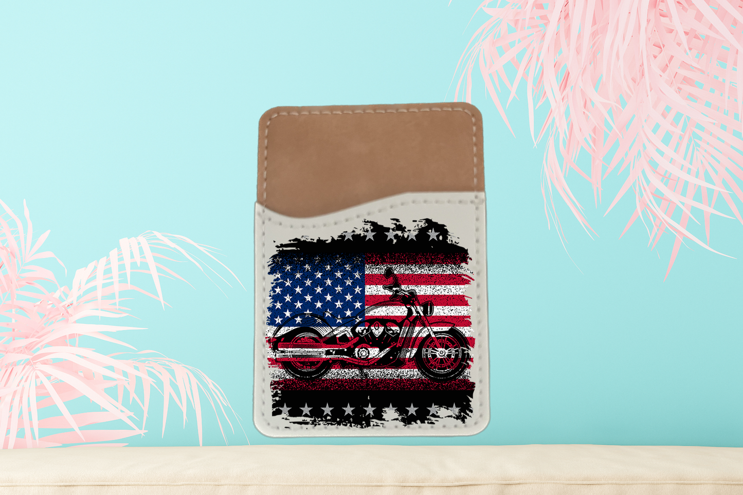 American Flag Motorcycle Phone Credit Card/License Holder