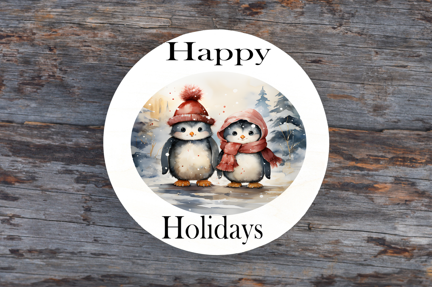 Penguin Round Sign