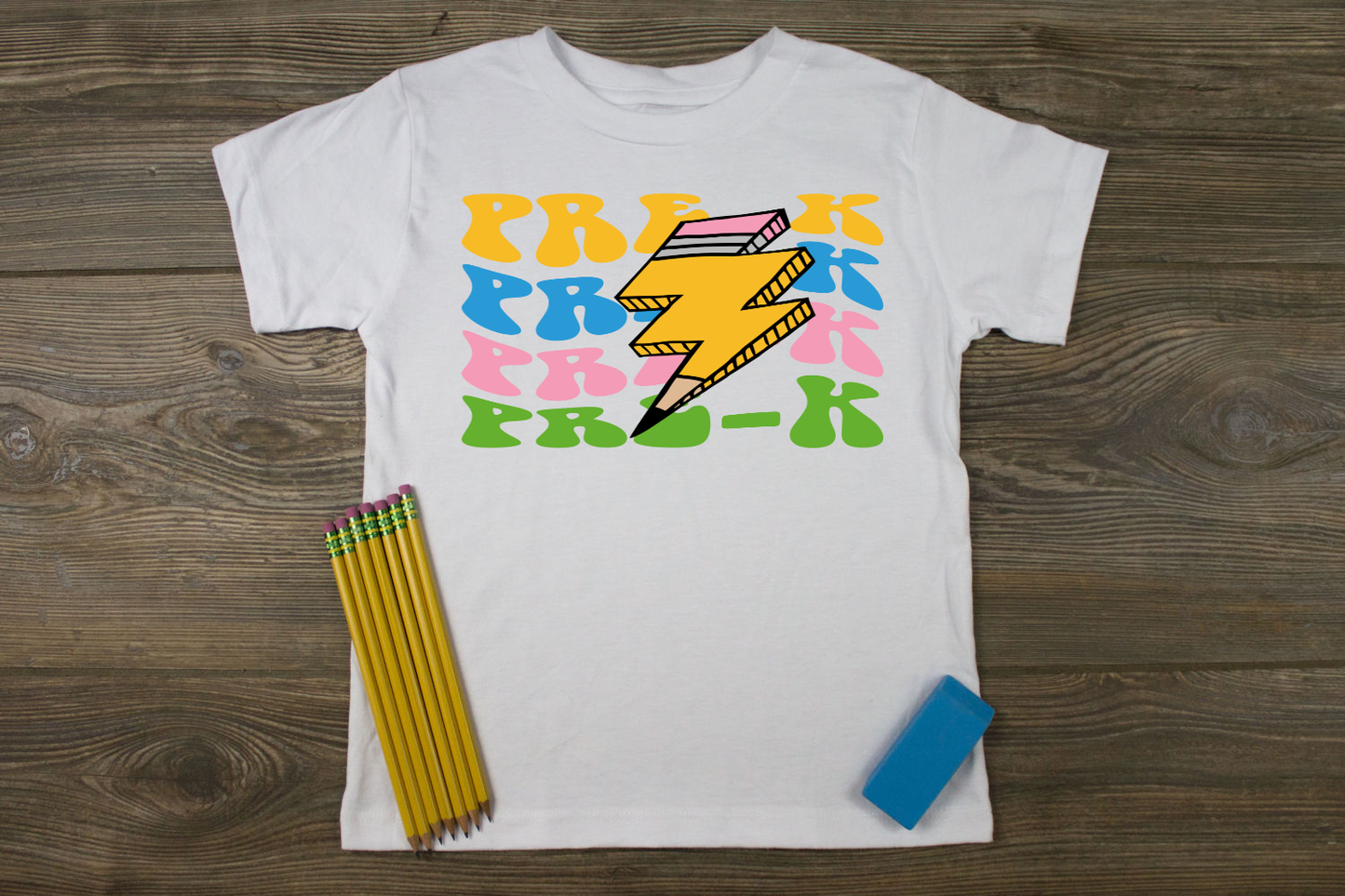 Retro (Grade Level) Pencil Lightening T-Shirt