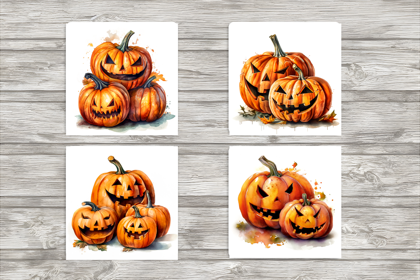 Halloween Jack O' Lantern Pumpkin Coasters