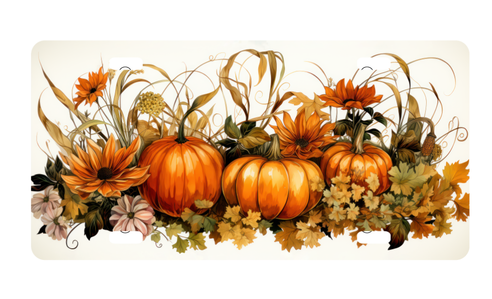 Pumpkin Harvest License Plate