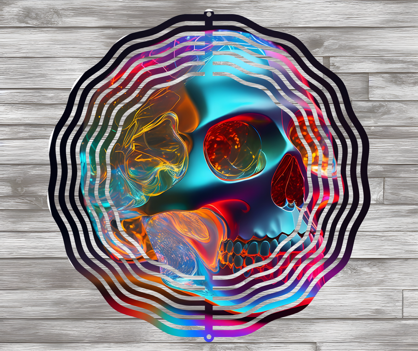 Neon Skull Wind Spinner