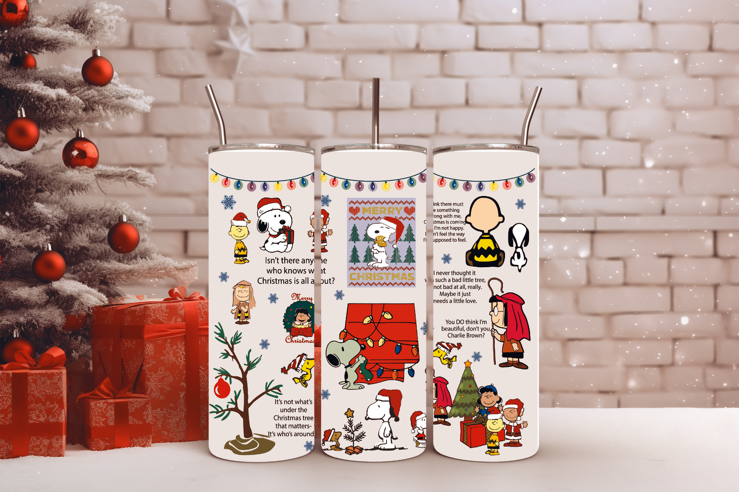 Peanuts Snoopy Christmas Tumblers