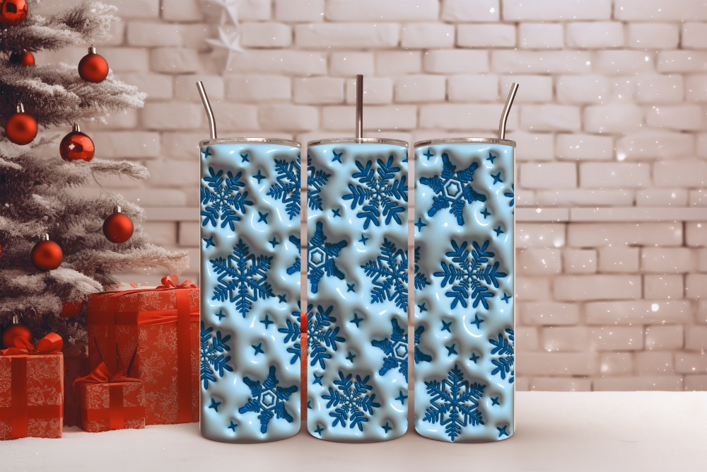 Snowflake Puffed Tumblers