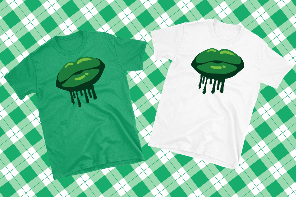 Green Dripping Lips Shirt