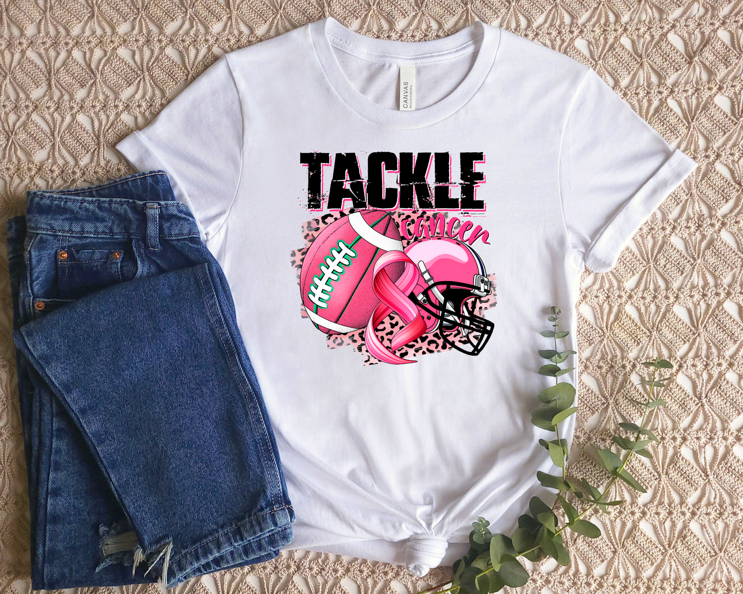 Tackle Breast Cancer Football T-Shirt
