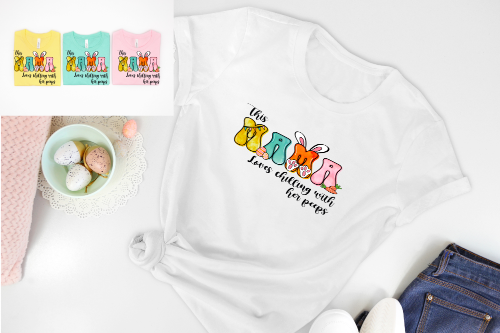 This Mama Loves Chilling With Her Peeps Easter Shirt