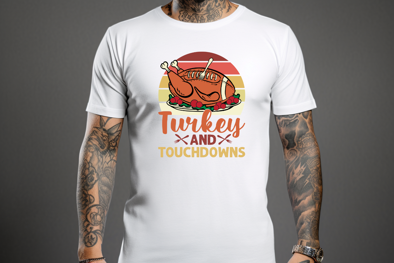 Turkey and Touchdowns T-Shirt