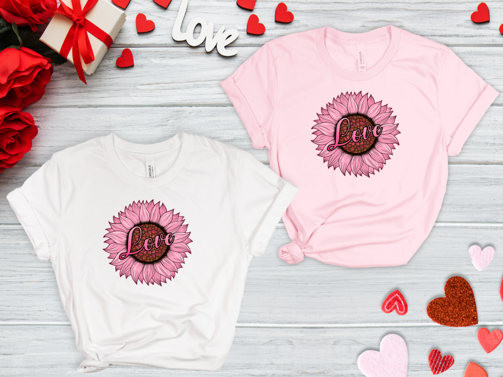 Pink Sunflower Love Shirt