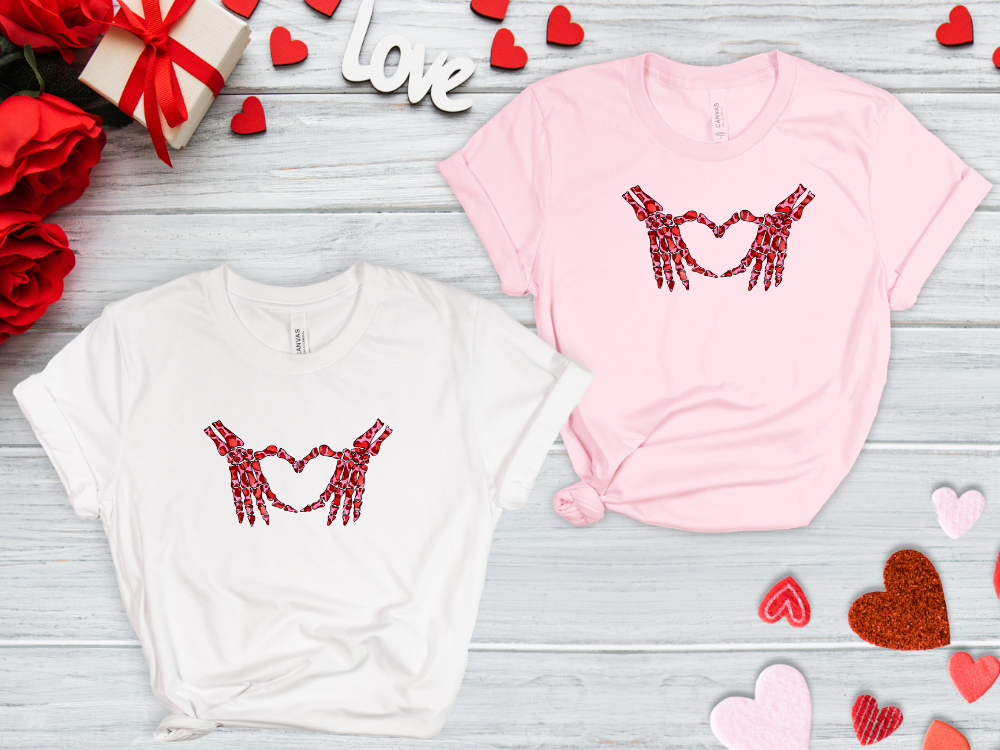 Skeleton Hands Heart Shirt