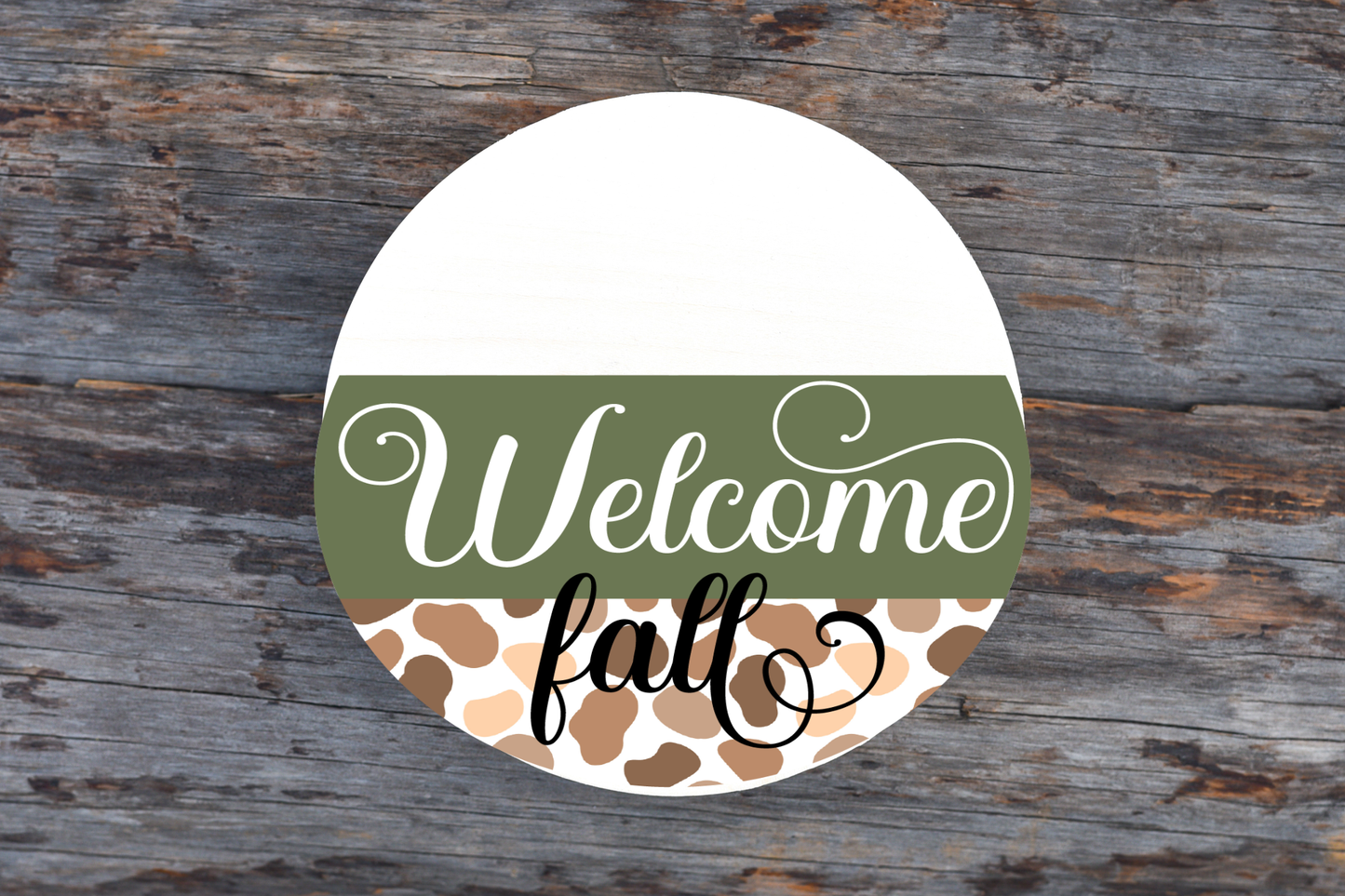 Welcome Fall Round Sign