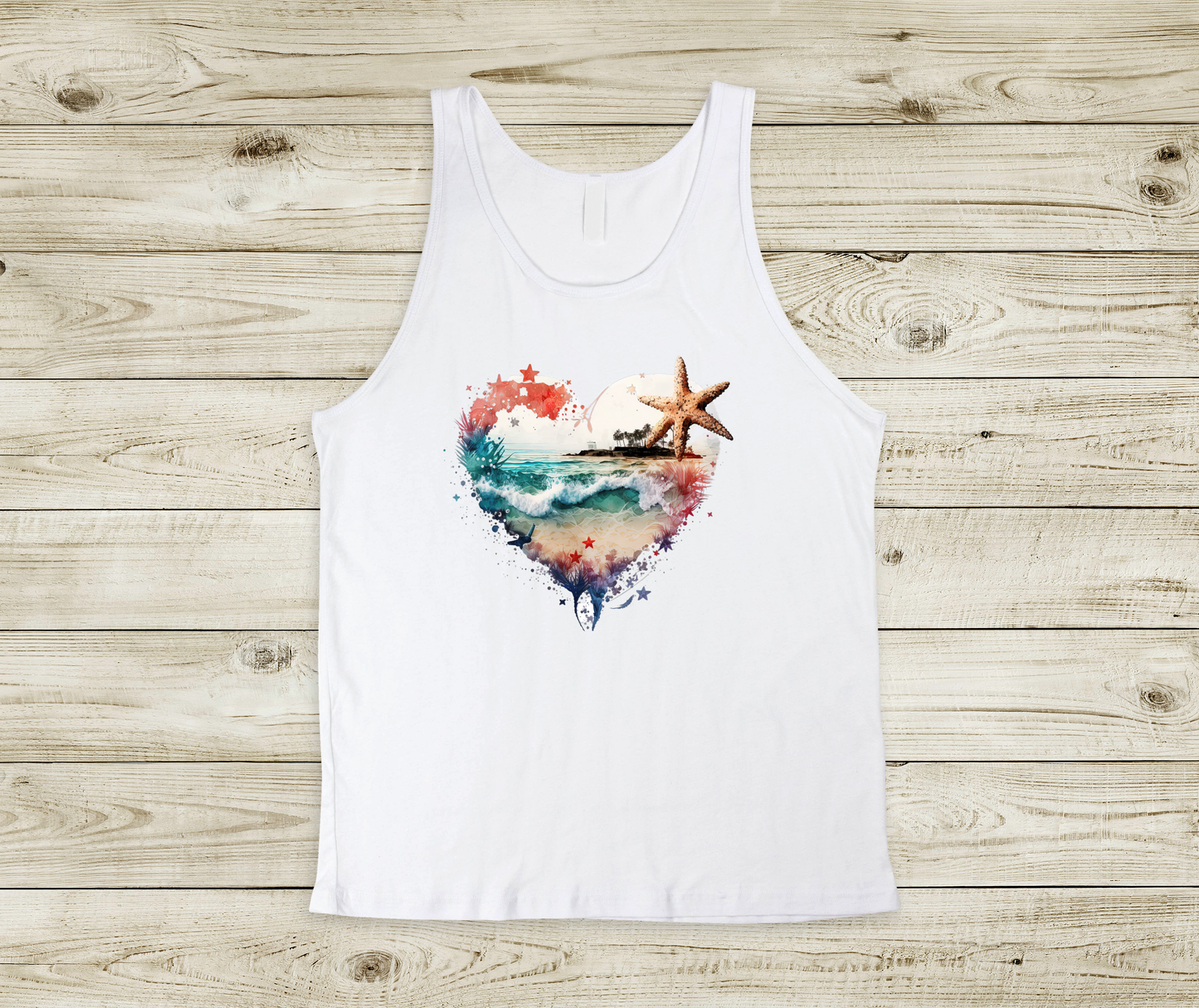 Beach Heart Tank Top