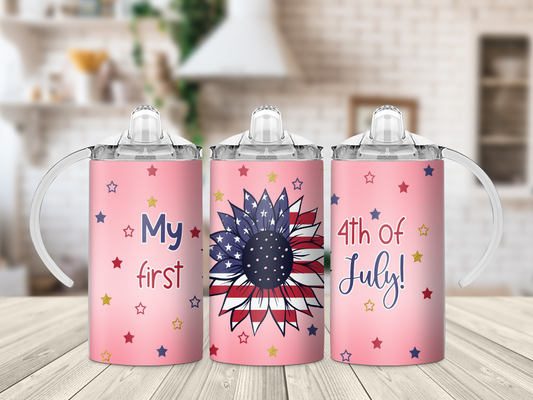 My First 4th of July Sippy Cup Tumbler Pink/Girl