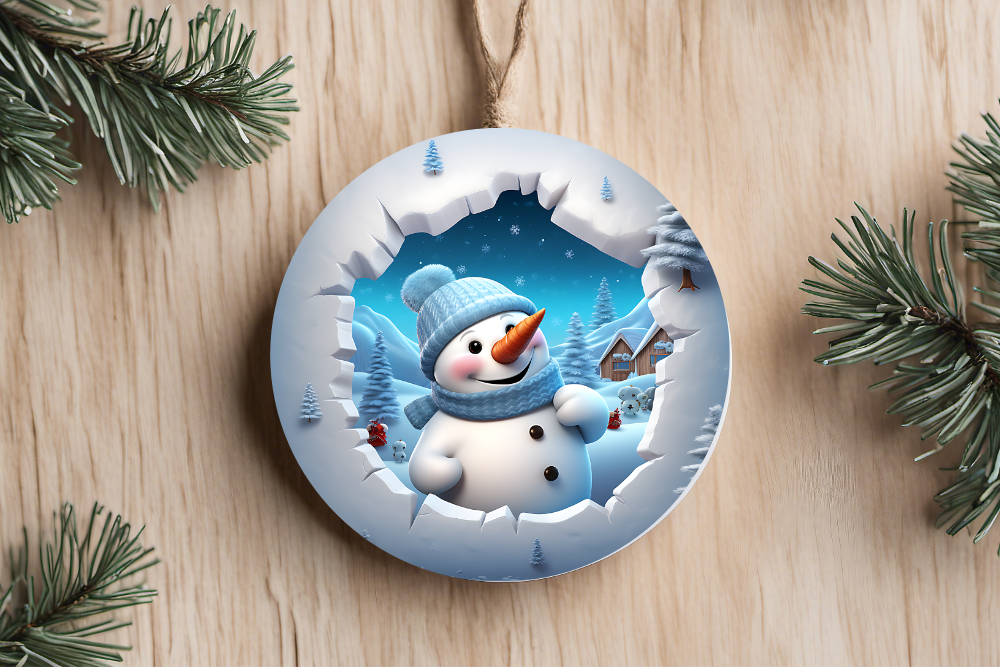 3D Snowman Ornament