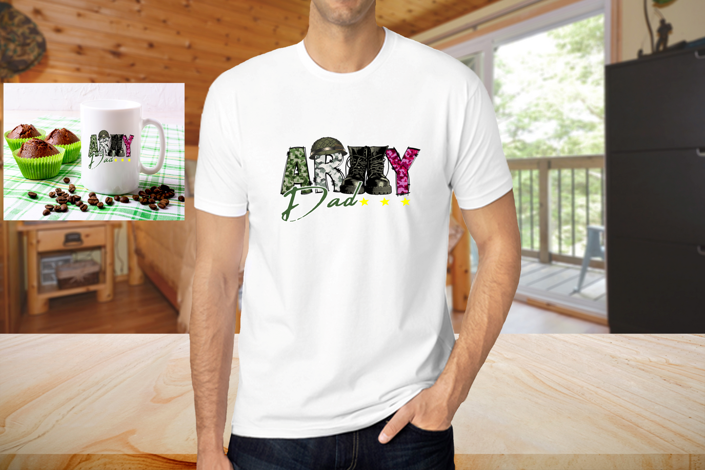 Army Dad T-Shirt and Mug Set