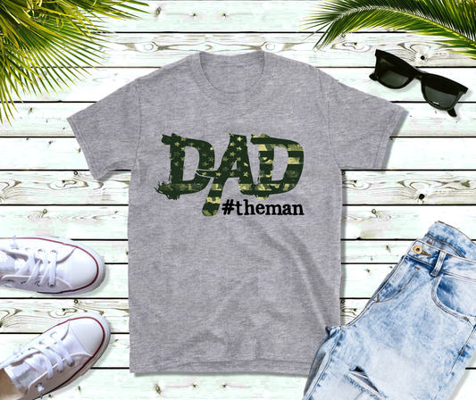 Green Camo American Dad... The Man T-Shirt