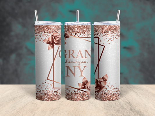 Pink Rose Granny Tumbler