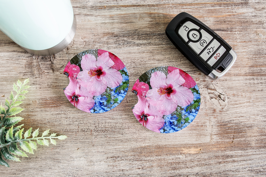 Hibiscus Flower Car Coaster