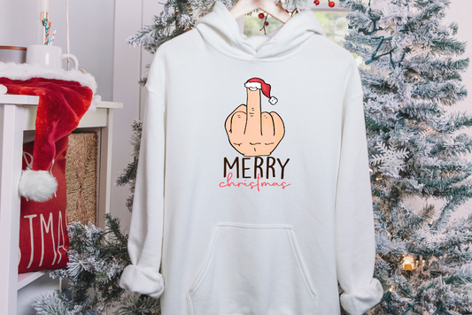 Merry Middle Finger Christmas Hoodie