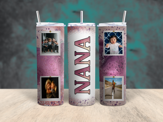 Purple Nana Customized Photo Tumbler