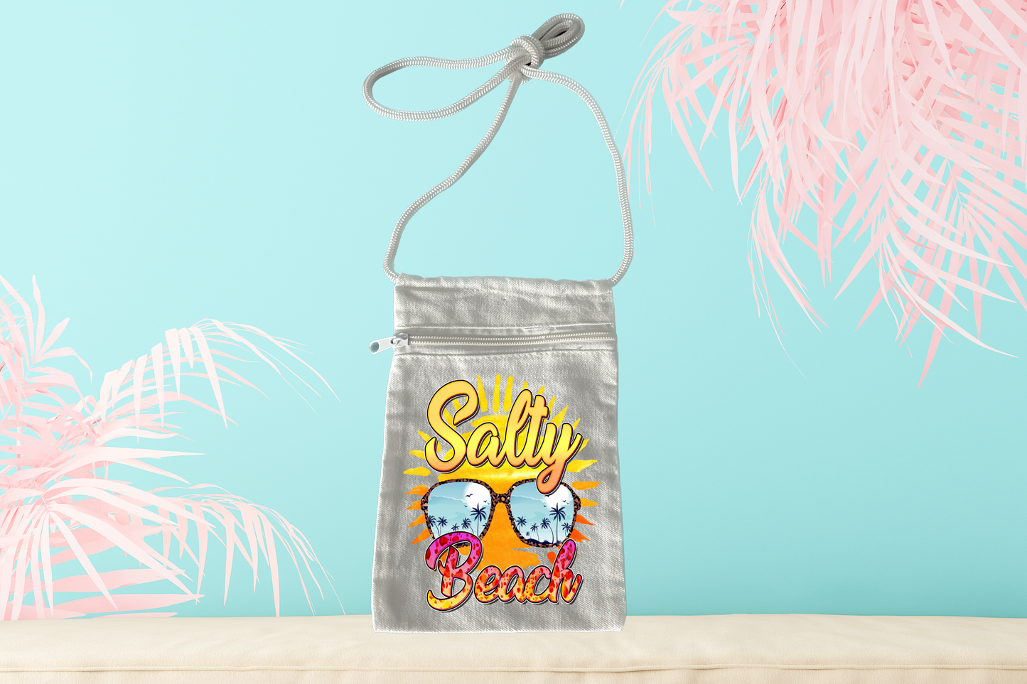 Salty Beach Crossbody Canvas Bag
