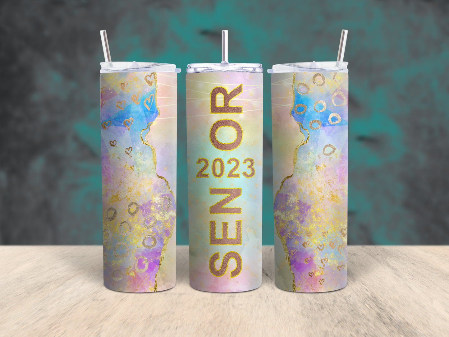 Pastel Colored Senior 2023 Tumbler