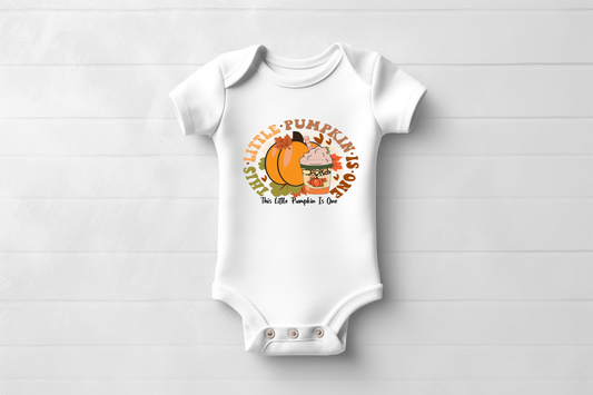 This Little Pumpkin Is One Onesie