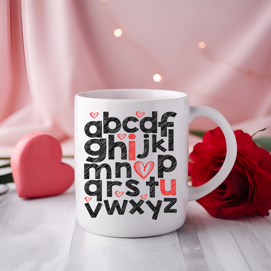 Alphabet I Love U Mug