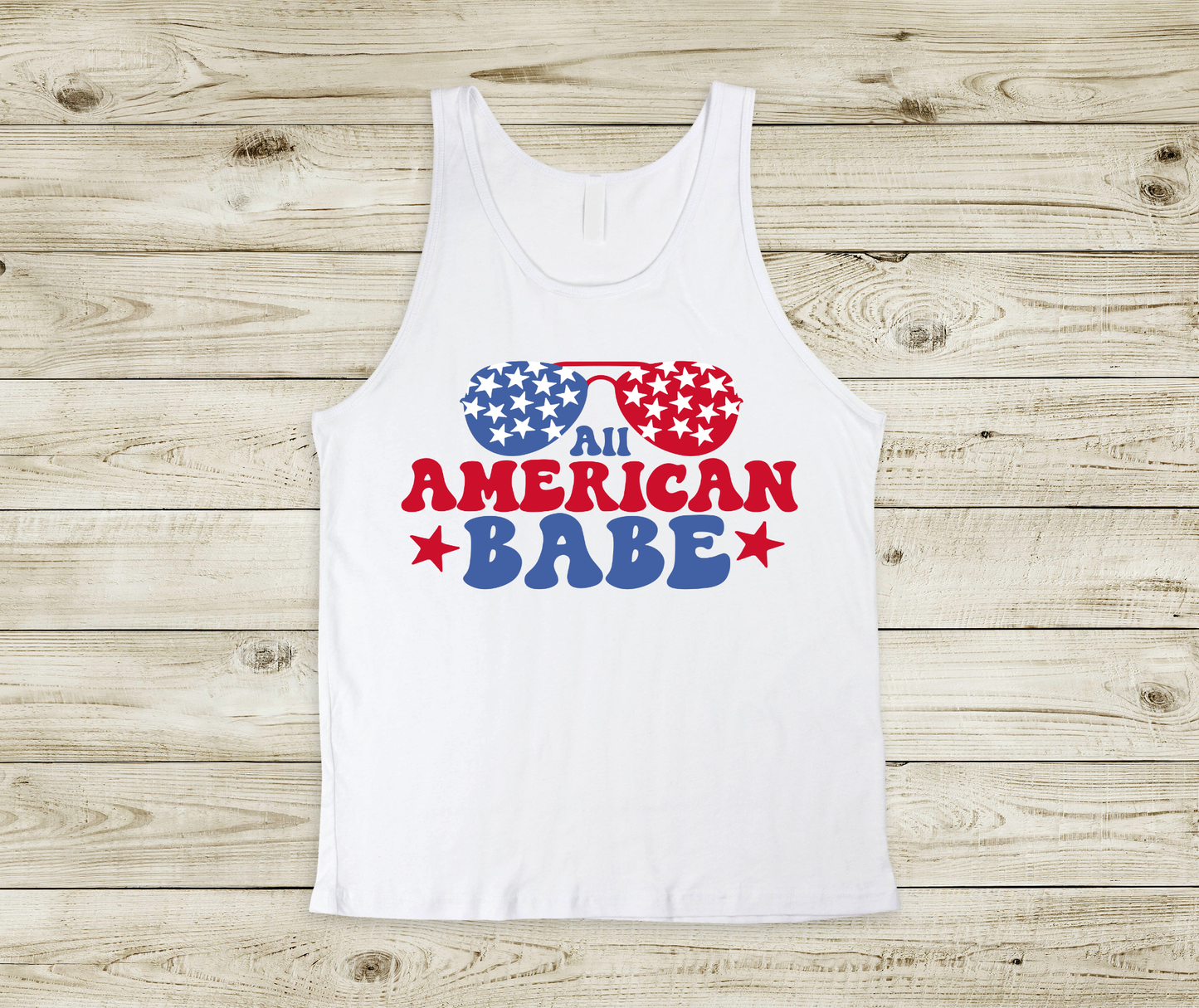 4th of July- Patriotic All American Babe Tank Top