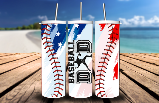 American Baseball Dad Tumbler