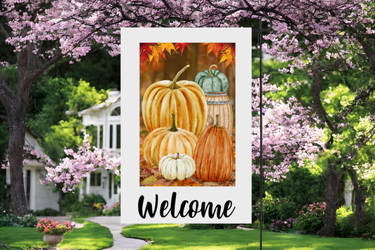 Autumn Pumpkins Garden Flag