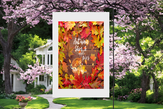 Autumn Skies & Warm Pies Garden Flag