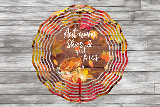 Autumn Skies & Apple Pies Wind Spinner