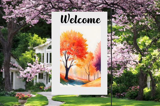 Autumn Trees Garden Flag