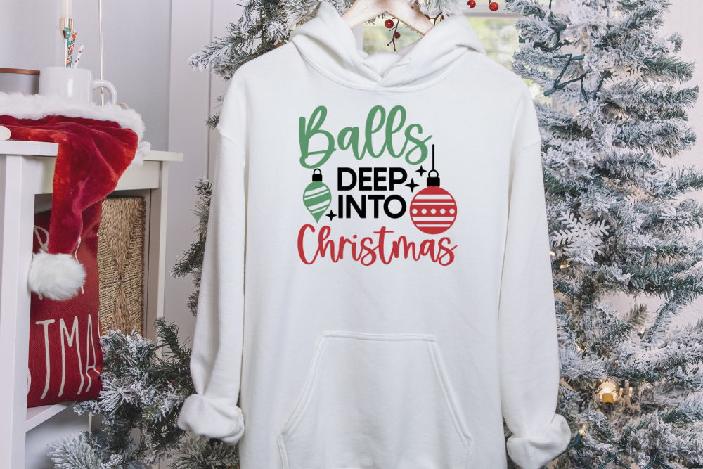 Balls Deep Into Christmas Hoodie