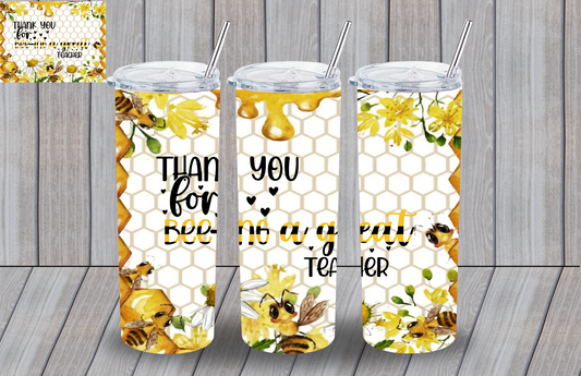 Bee Teacher Tumbler