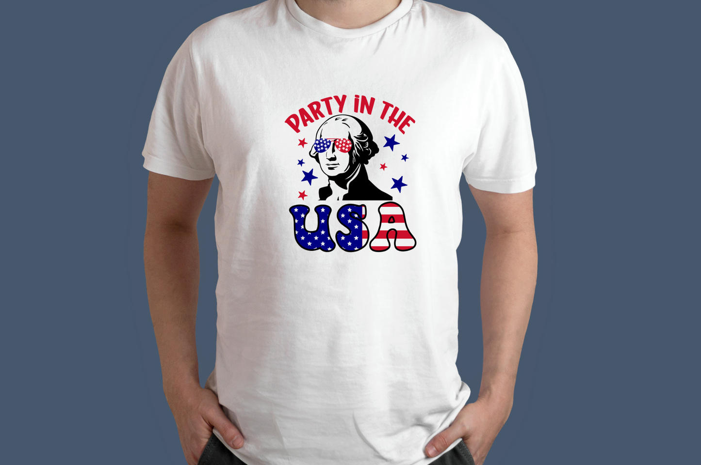 4th of July-Patriotic Party In The USA Benjamin T-Shirt