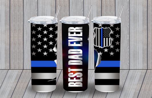 Best Dad Ever Police Officer Tumbler