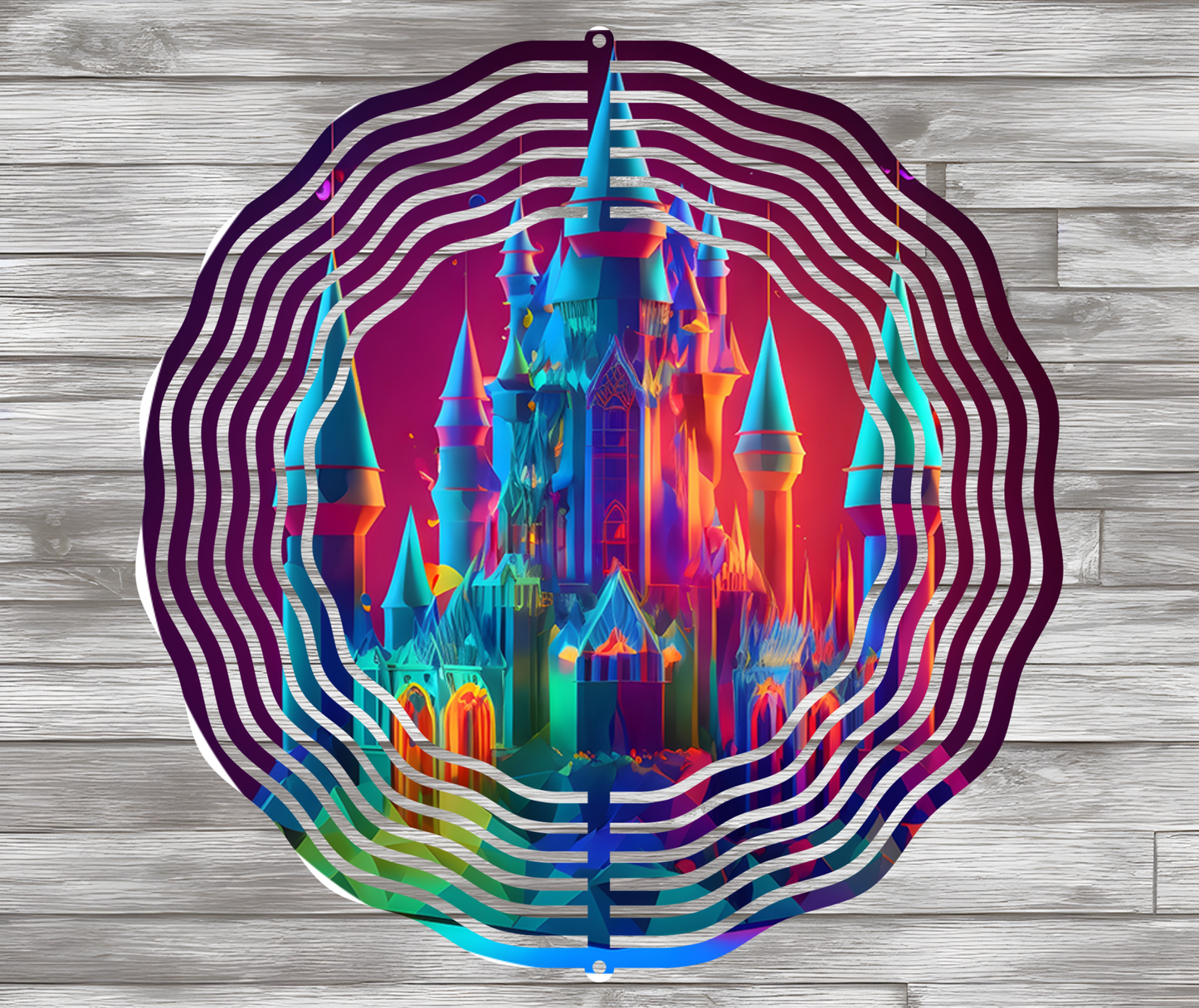 Neon Castle Wind Spinner